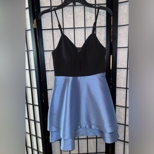 Black and Blue Spaghetti Strap Dress
